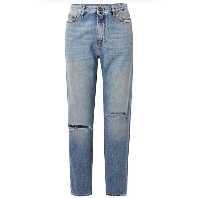 Saint Laurent damage jeansレディース