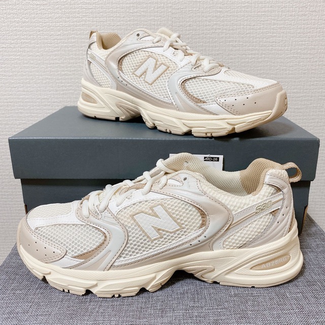 ニューバランス MR530AA D スニーカー 25cm ベージュ