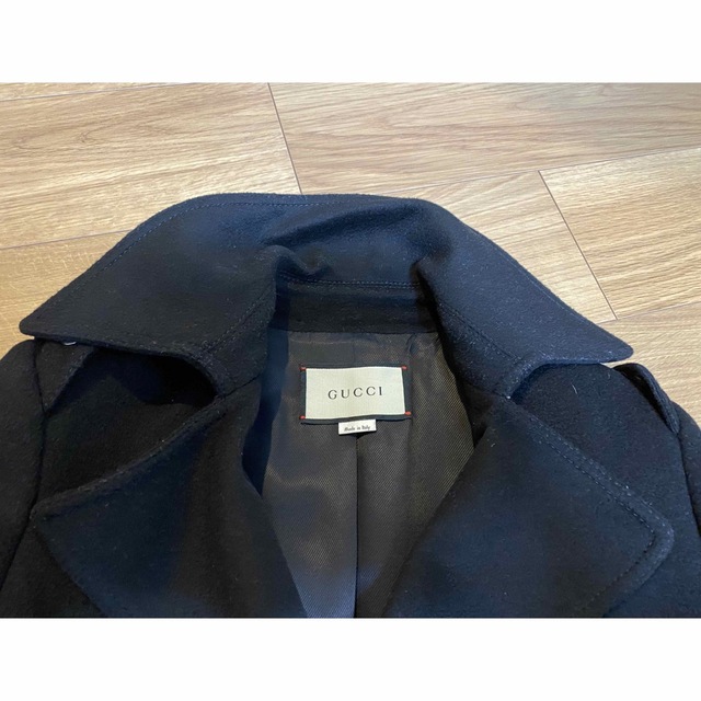 GUCCI - 値下げ GUCCI グッチ Pコート 36 ブラックの通販 by GUCCI - 値下げ GUCCI グッチ Pコート 36 ブラックの通販 by