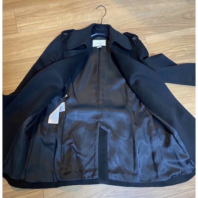 GUCCI - 値下げ GUCCI グッチ Pコート 36 ブラックの通販 by GUCCI - 値下げ GUCCI グッチ Pコート 36 ブラックの通販 by