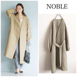 ノーブル(Noble)のNOBLE  美品トリプルクロスパフスリーブコート(トレンチコート)