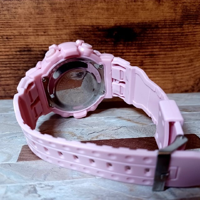 デジタル メンズ レディースボーイズ ガールズ 多機能 腕時計LED ピンク