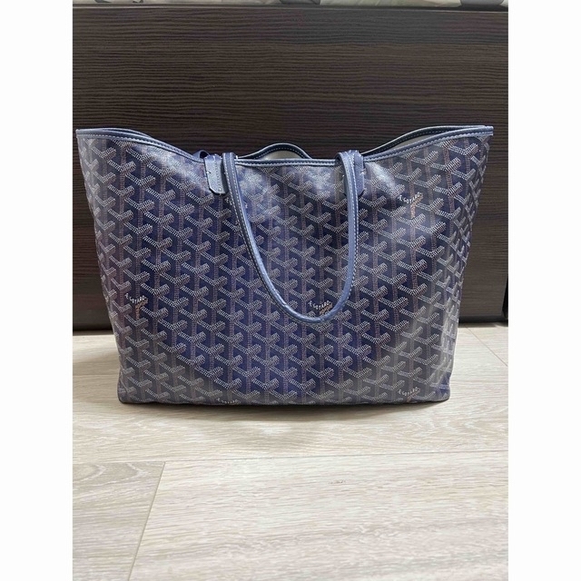 GOYARD ゴヤール サンルイ PM PVC ポーチ付き ネイビー トート GOYARD ゴヤール サンルイ PM PVC ポーチ付き ネイビー トート
