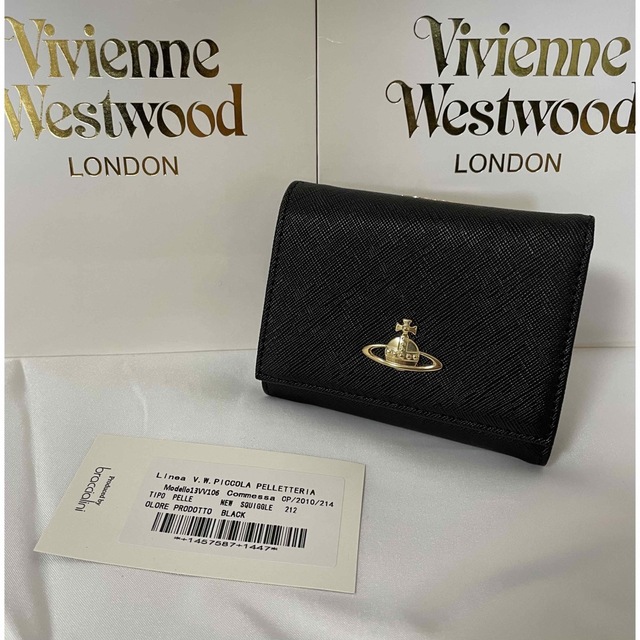 新品　ヴィヴィアンウエストウッド　三つ折り財布　ミニ財布　ミニウォレットファッション小物