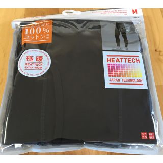 ユニクロ(UNIQLO)の☆新品未使用☆ ユニクロヒートテックコットンタイツ極暖ブラック  m(レギンス/スパッツ)