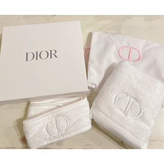 クリスチャンディオール(Christian Dior)のディオール　ノベルティ　タオル　ヘアバンド　ポーチ(タオル/バス用品)