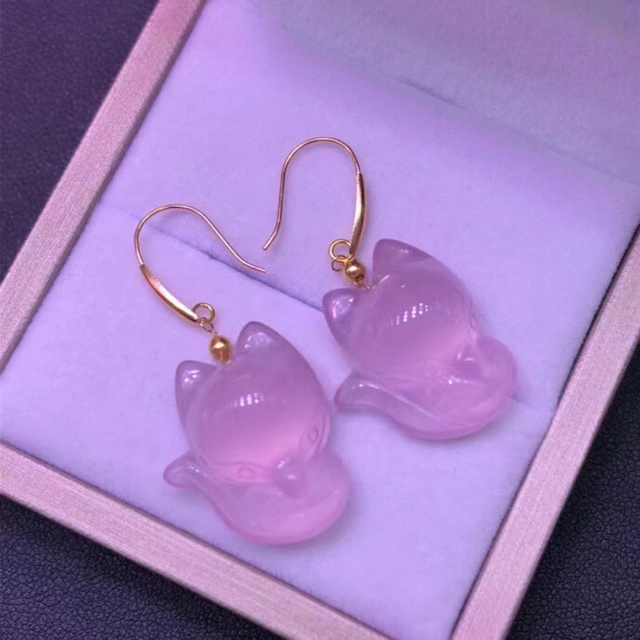 ⭐︎【天然】ローズクォーツ ピアス k18 | myglobaltax.com