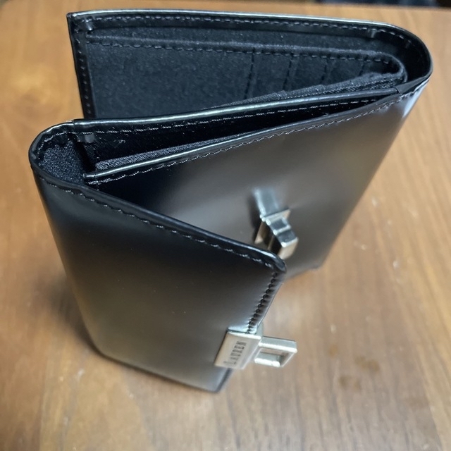 Ralph Lauren(ラルフローレン)のラルフローレン　二つ折り財布　黒　美品　ラクマパック　送料込み レディースのファッション小物(財布)の商品写真