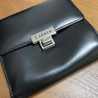 ラルフローレン(Ralph Lauren)のラルフローレン　二つ折り財布　黒　美品　ラクマパック　送料込み(財布)