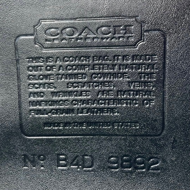 極美品 オールドコーチ COACH レザー ブラック 黒 ショルダー USA製 7