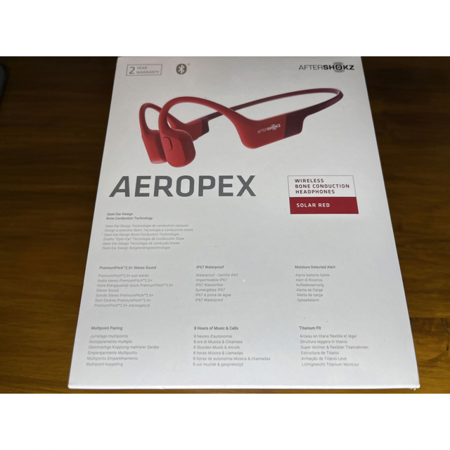 【新品未開封】AfterShokz Aeropex 骨伝導イヤホン レッド