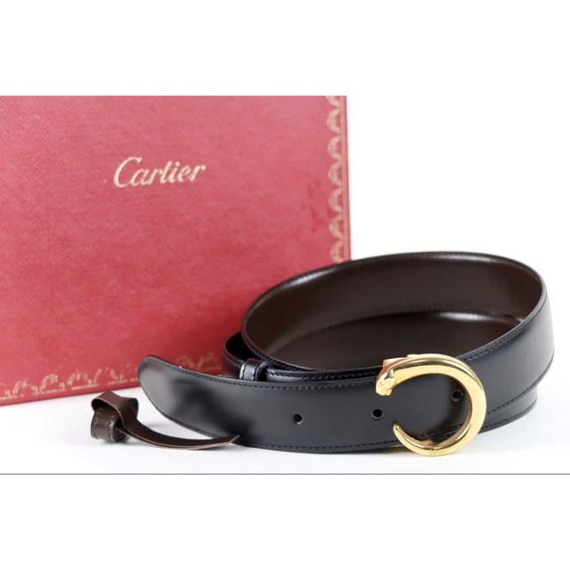 Cartier パンテール ベルト レザー カルティエ パンサー ゴールド 高