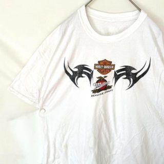 ハーレーダビッドソン(Harley Davidson)の大人気　ハーレーダビッドソン　tシャツ 半袖　プリント　ゆるだぼ　古着(Tシャツ/カットソー(半袖/袖なし))