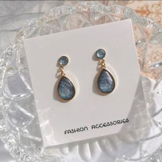 特販格安 ピアス オパール ハンドメイド トルコ製 青 水色 ピアス(両耳