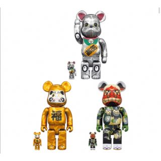 BE@RBRICK BAPE(R) 招き猫 銀メッキ 達磨 金メッキ 獅子舞(その他)