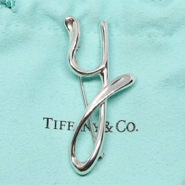 Tiffany ラージイニシャルmブローチ希少