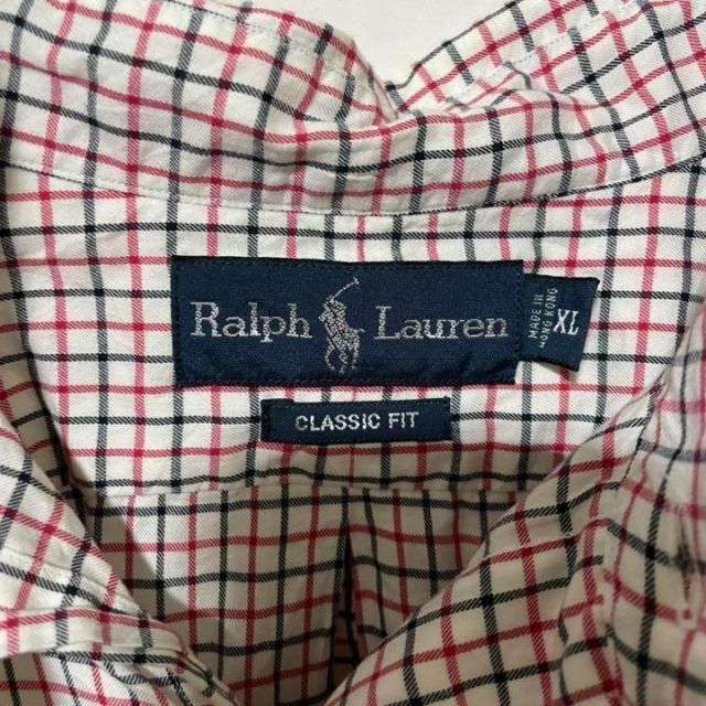 Ralph Lauren(ラルフローレン)の【ラルフローレン】BDシャツ　チェック　長袖　ポニー刺繍　ビックシャツ　古着 メンズのトップス(シャツ)の商品写真