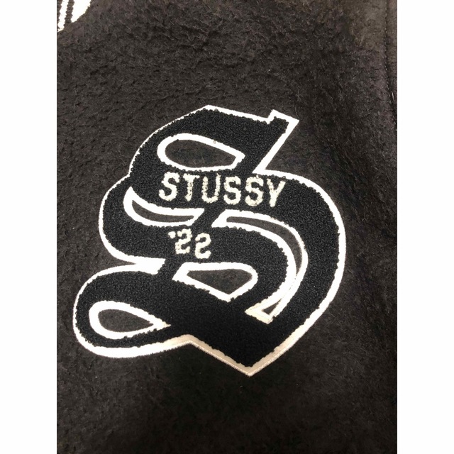 STUSSY(ステューシー)のSTUSSY CASENTINO WOOL VARSITY JACKET M 黒 メンズのジャケット/アウター(スタジャン)の商品写真