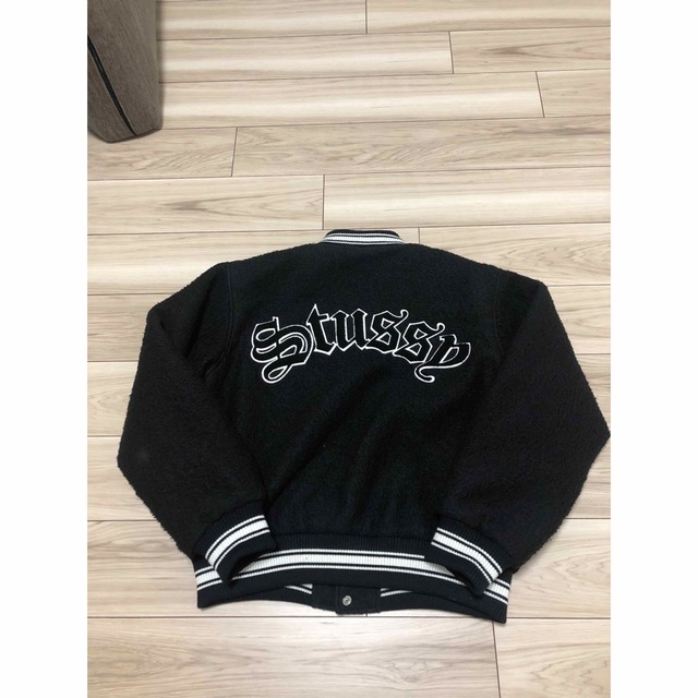 STUSSY CASENTINO WOOL VARSITY JACKET M 黒 【人気No.1】 48%割引