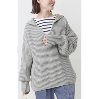 スピックアンドスパン(Spick & Span)のOldderby Knitwear 新品セーラーVネックプルオーバー　Spick(ニット/セーター)