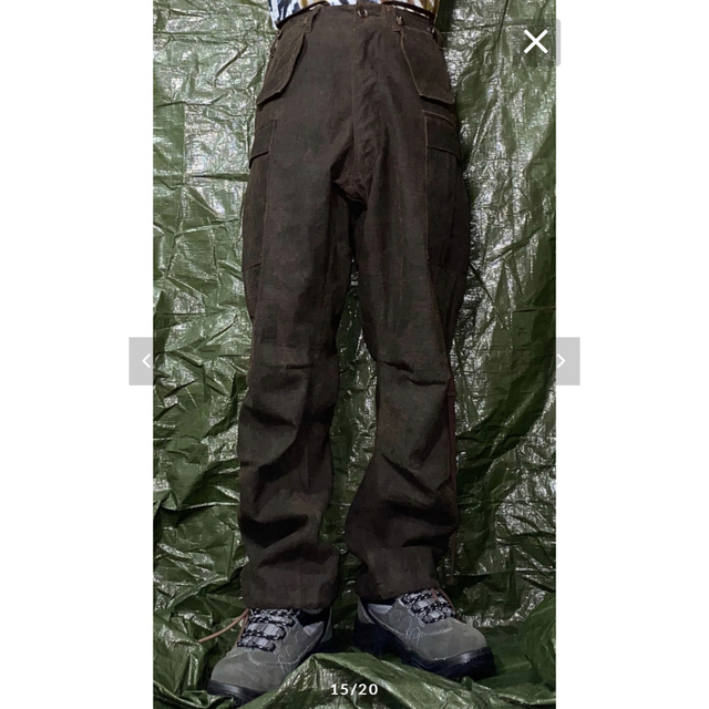 beaugan mud dyed cargo trousers M-65メンズ