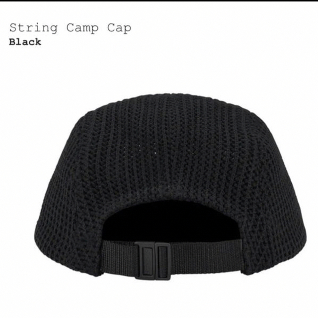 Supreme 21SS String Camp Cap BLACK 新品