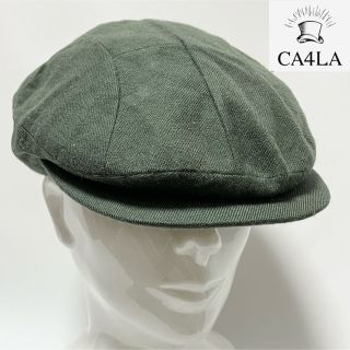 カシラ(CA4LA)の【美品】CA4LA カシラ お抹茶カラーコットンウール素材王道のハンチングベレー(ハンチング/ベレー帽)