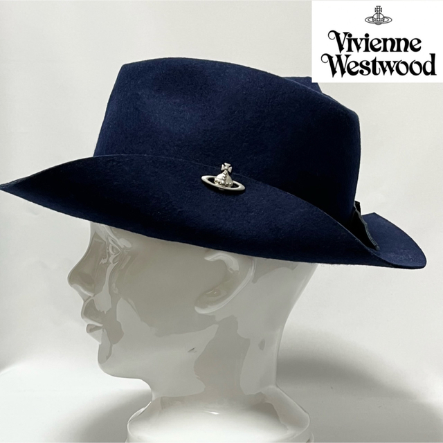 Vivienne Westwood(ヴィヴィアンウエストウッド)の【新品】超レアVivienne Westwoodオーブ付きアシメントリーハット メンズの帽子(ハット)の商品写真