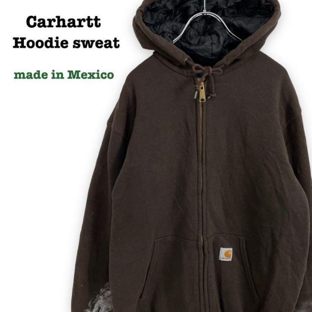メキシコ製 カーハート Carhartt パーカー トレーナー 織タグ ブラウン