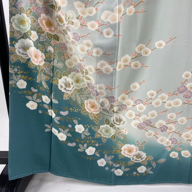 訪問着 美品 秀品 身丈166cm 裄丈66cm 正絹 【中古】 レディースの水着/浴衣(着物)の商品写真