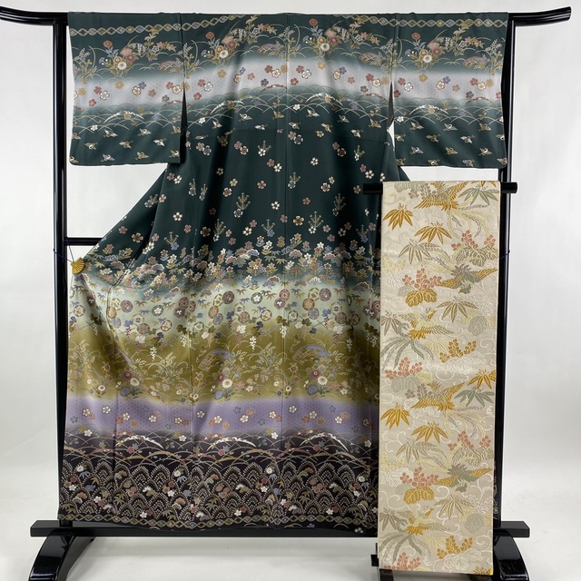 訪問着 身丈159cm 裄丈64cm 正絹 美品 秀品 - 着物