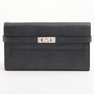 エルメス(Hermes)の【エルメス】ケリーウォレット　シルバー金具　ヴォーエプソン　2019 値下げ可(長財布)