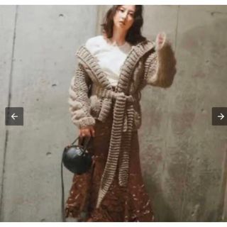 アメリヴィンテージ(Ameri VINTAGE)のAMERI HOODY KNIT SHORT GOWN(カーディガン)