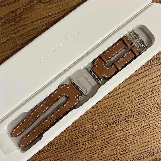 保障できる Hermes - エルメスApple Watchダブルバックルカフベルト