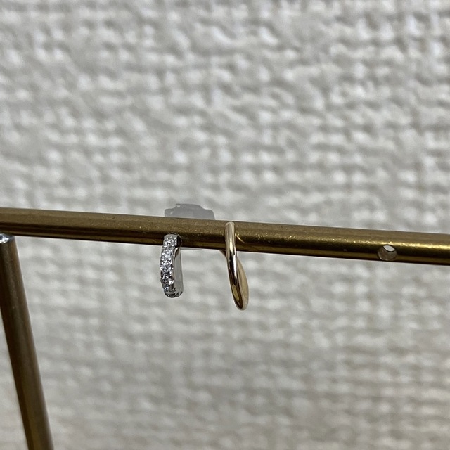 maria black*左耳用フープピアス*YG×WG×ダイヤモンド rondabalita.net