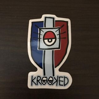 クルキッド(KROOKED)の(縦10cm横6cm)KROOKED クルキッド　ステッカー(スケートボード)