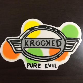 クルキッド(KROOKED)の(縦8.4cm横13.5cm) KROOKED クルキッド　ステッカー(スケートボード)