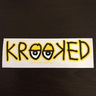 クルキッド(KROOKED)の(縦5.8cm横18cm)KROOKED クルキッド　ステッカー(スケートボード)