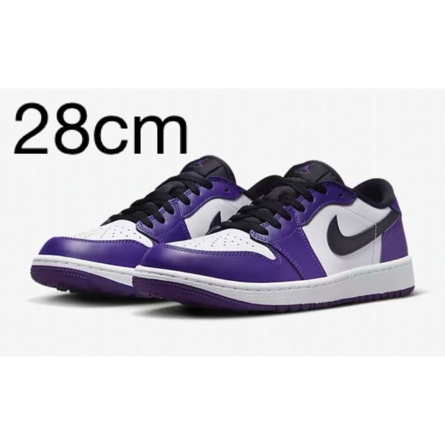 NIKE ナイキ エアジョーダン ローゴルフ コートパープル 28.0cm 2022年ファッション福袋 Nike ナイキ メンズ スニーカー サイズ US_10(28.0cm) White Black (Wide)