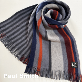 ポールスミス(Paul Smith)の【Paul Smith】マルチストライプ ピュアウール マフラー(マフラー)