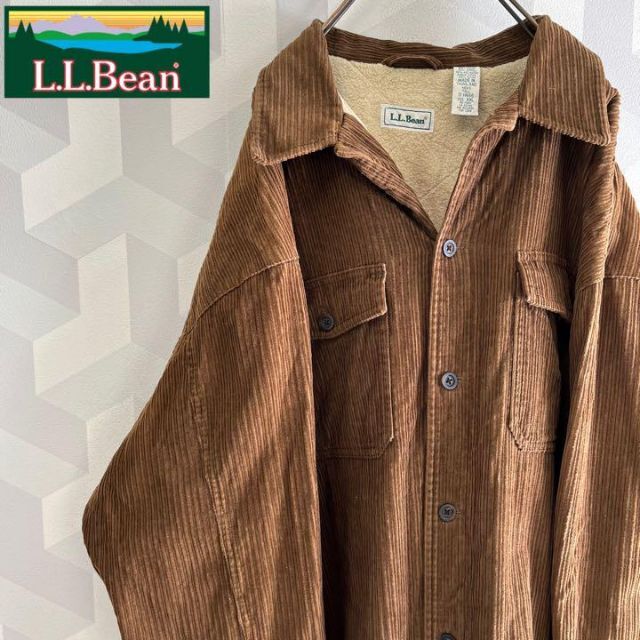 L.L.bean】内ボア 太畝 コーデュロイ シャツジャケット エルエルビーン