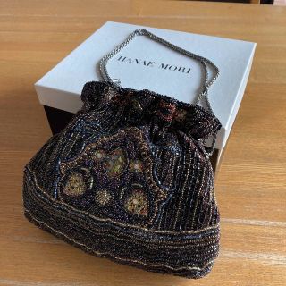 ハナエモリ(HANAE MORI)の森英恵 HANAE MORI ビーズ刺繍パーティバッグ(ショルダーバッグ)