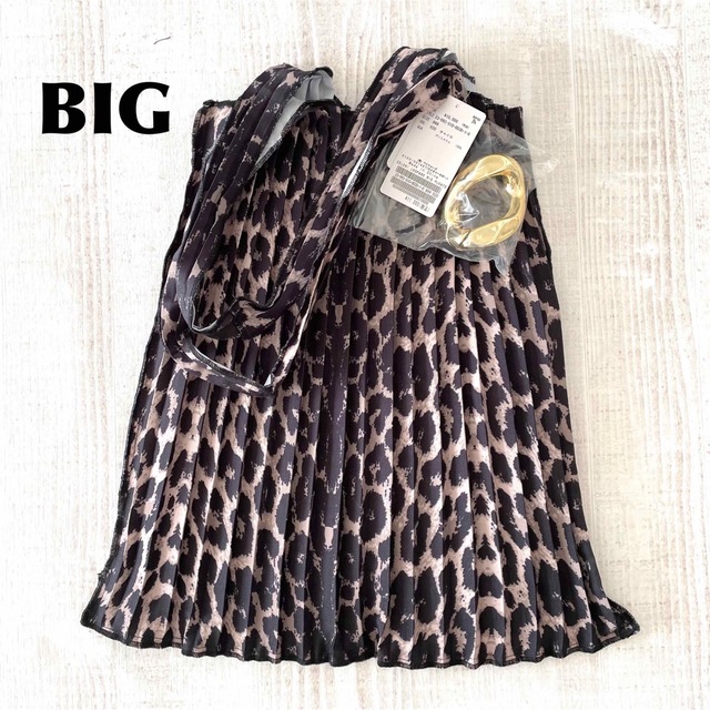 CELERI/セルリ】LEOPARD BIG プリーツバッグ レオパードビッグ