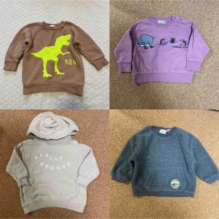 ザラキッズ(ZARA KIDS)のZARAベビー　ブランシェス　トレーナー　4着　セット売り　80サイズ(トレーナー)