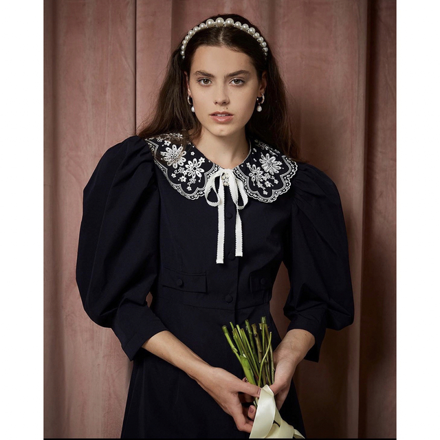 ♡ sister jane Embroidered Collar Dress♡-