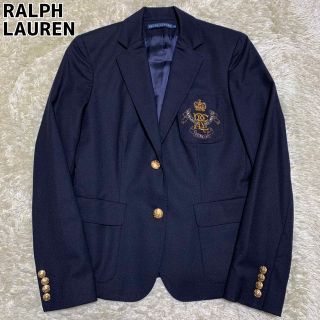 ラルフローレン(Ralph Lauren)のラルフローレン 紺ブレ ジャケット 金ボタン ネイビー エンブレム ワッペン L(テーラードジャケット)