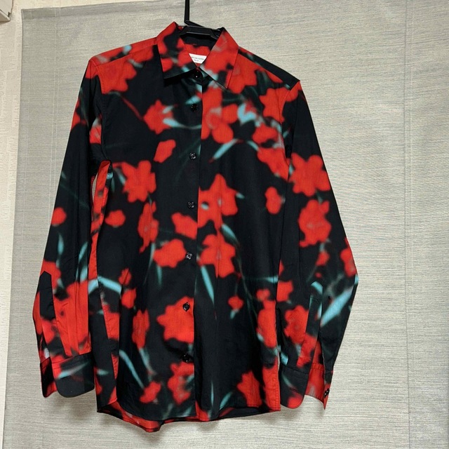 初期【dries van noten】vintage/花柄 シルクシャツ/透け感-