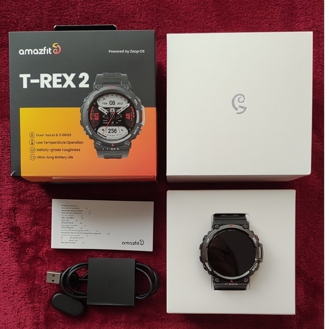 新品 未開封 Amazfit T-Rex 2 スマートウォッチ エンバーブラック