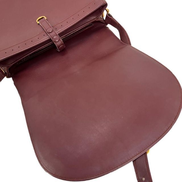 ☆美品☆カルティエ マストライン ショルダーバッグ オールレザー ロゴ