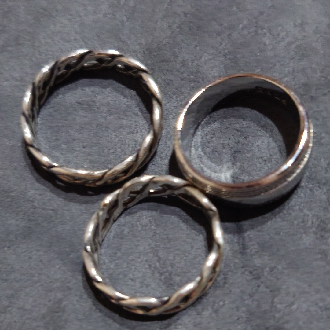 本屋様専用出品　シルバーリング三点セット メンズのアクセサリー(リング(指輪))の商品写真